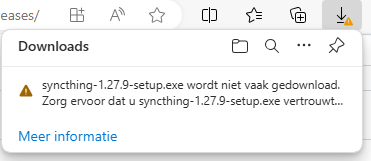 Syncthing vertrouwen