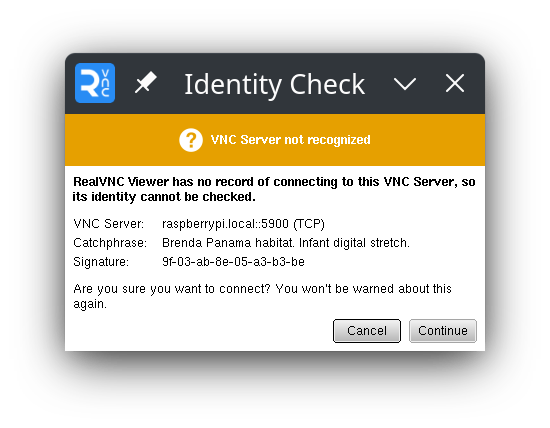 VNC Identity Check